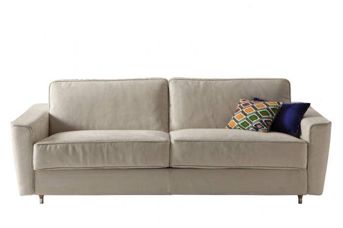 Mid-century Italian style sofa with flared arms