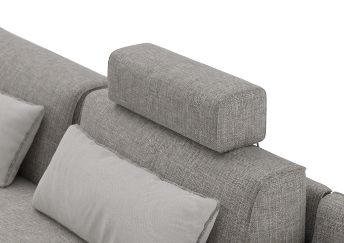Headrest cushion for sofas