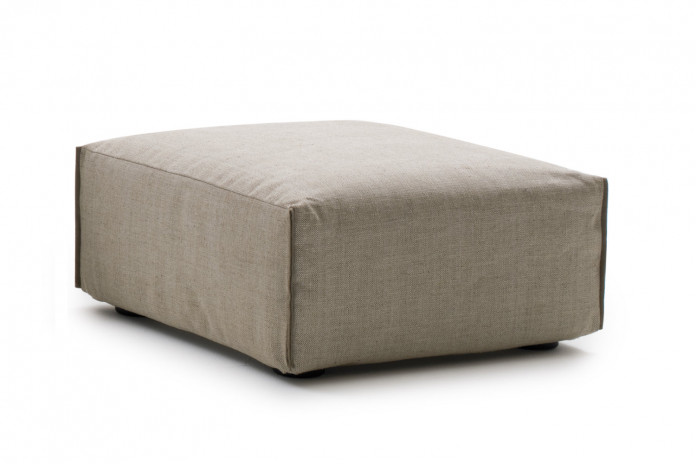 Minimalist upholstered square footstool in two sizes