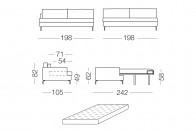 Dave - 3 seater sofa bed