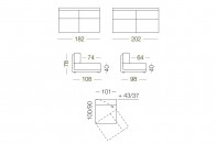 Dennis - Rotating 3-seater