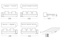 Foster - 3 seater sofa bed 