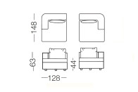 Foster - Chaise longue module