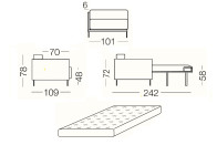 Marsalis Bicolore - Dual tone 1 seater sofa bed