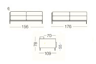 Marsalis Bicolore - Dual tone 2 seater sofa