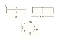 Marsalis Bicolore - Dual tone 2 seater sofa