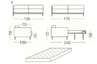 Marsalis Bicolore - Dual tone 2 seater sofa bed