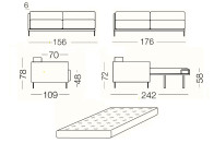 Marsalis Bicolore - Dual tone 2 seater sofa bed