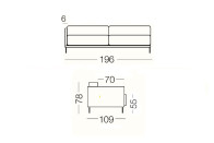 Marsalis Bicolore - Dual tone 3 seater sofa