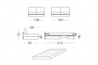 Prince - 2 seater sofa bed