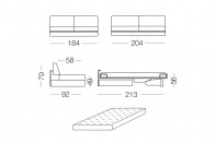 Prince - 3 seater sofa bed