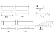 Rufus - 2 seater sofa bed