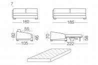 Vivien - 2 seater sofa bed