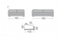 Vivien Bicolore - Two-colour 2 seater sofa