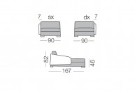 Vivien Bicolore - Two-colour Chaise Longue