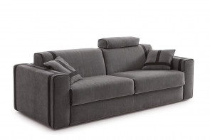 2-3 seater sofa with contemporary tape trims and piping edges