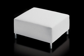 Footstool with high metal legs