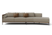 Marsalis modular sofa with fixed hexagonal end element