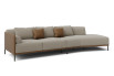 Marsalis modular sofa with fixed hexagonal end element