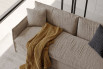 Focus on the single-seat cushion with a ruffle detailing