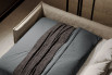 Detail of the reduced depth sleeping surface and backrest