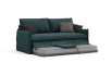 Convertible sofa with pull-out single bed hidden beneath the seat