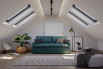 Modern convertible sofa, ideal for contemporary interiors