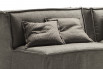 Squared fabric or faux leather scatter cushions