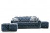 Complete the look of this luxury tufted sofa with matching pouffes