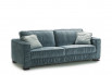 Contemporary pleated 2-3 seater sofa in fabric, velvet, leather or faux leather