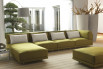 Dennis sofa with chaise longue, two single modules and a corner with arm