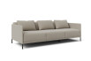 Side view of the 3 seater sofa with low back Marsalis