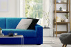 Blue sofa bed for a coastal inspired living room