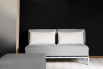 High quality metal futon sofa bed available as a 2 seater or armchair