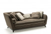 Stylish 2-3 seater chaise lounge sofa bed with asymmetrical back