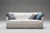 A timeless choice: white fabric sofa bed