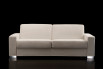 2 seater sofa bed with chrome metal block feet