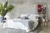 The sofa turns into a bed with a 200 cm long mattress