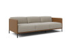 Side view of the 3 seater dual tone sofa bed