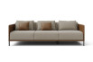 Dual tone sofa bed with decorative cushions Marsalis
