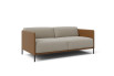 Side view of the 2 seater dual tone sofa bed