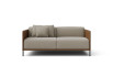 2 seater dual tone sofa bed with down feather decorative cushion Marsalis