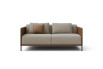 2 seater dual tone sofa bed with decorative cushion Marsalis