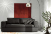 2-3 seater sofa with shelf behind, available in fabric, leather, faux leather