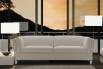 A timeless classic: white fabric sofa