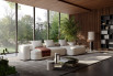 Modern sofa bed with a low back design Foster