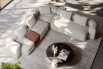 Top view of the corner modular sofa