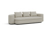 Linear sofa with three loose back cushions 