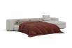 L-shaped sofa converted into a double bed