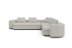 Modular sofa with 2- or 3-seater modules and a corner unit